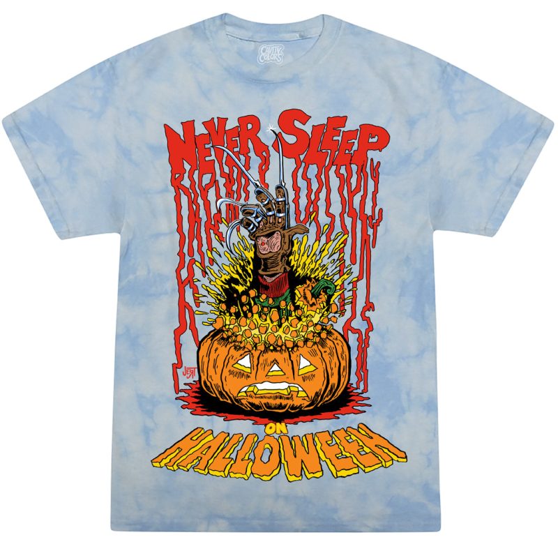 never sleep on halloween tie dye